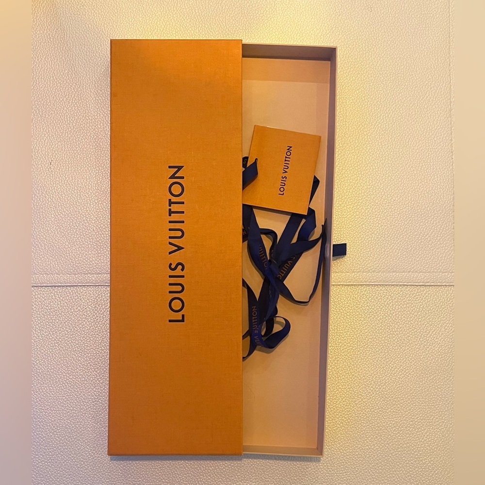 Authentic Louis Vuitton Gift Box with ribbon and card
